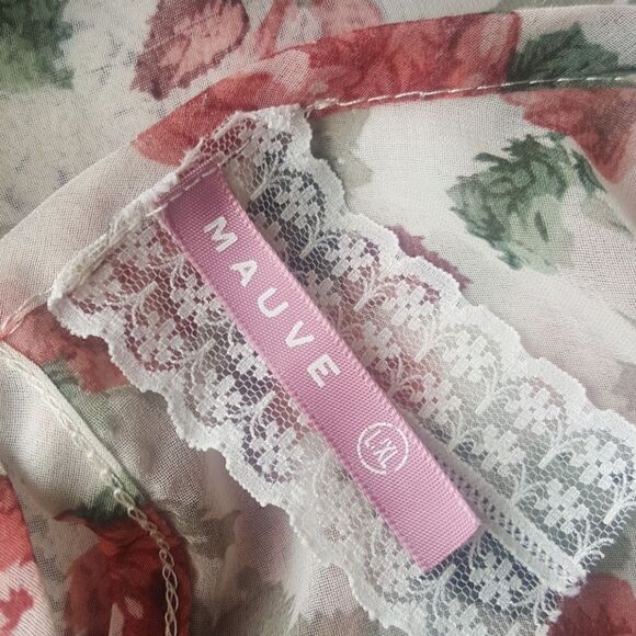 MAUVE BOHO Chic Cropped Top - Size L/XL - Picture 6 of 6